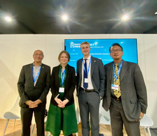 Dicky and fellow panelists at COP29