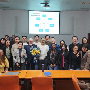 Meeting students at CIBE in Beijing