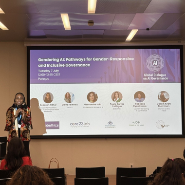 Deborah Arthur at the UN Global Dialogue on AI Governance